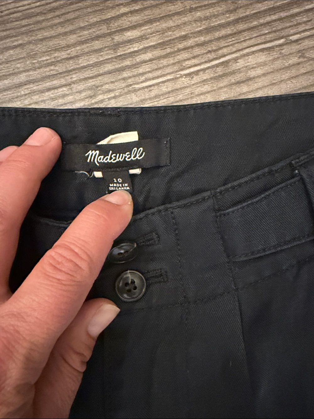 Madewell Men's Dark Gray Wide-Leg Chinos - Picture 2 of 6